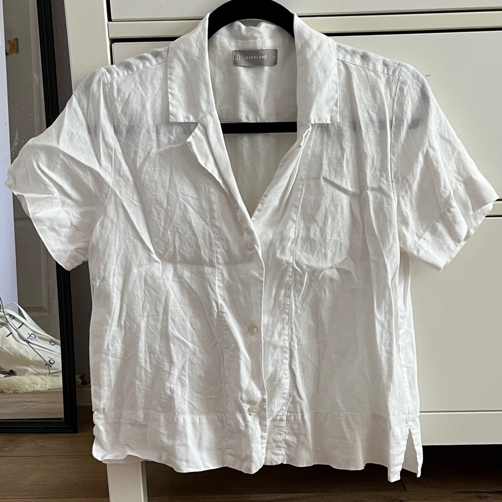 Everlane Linen Button Top